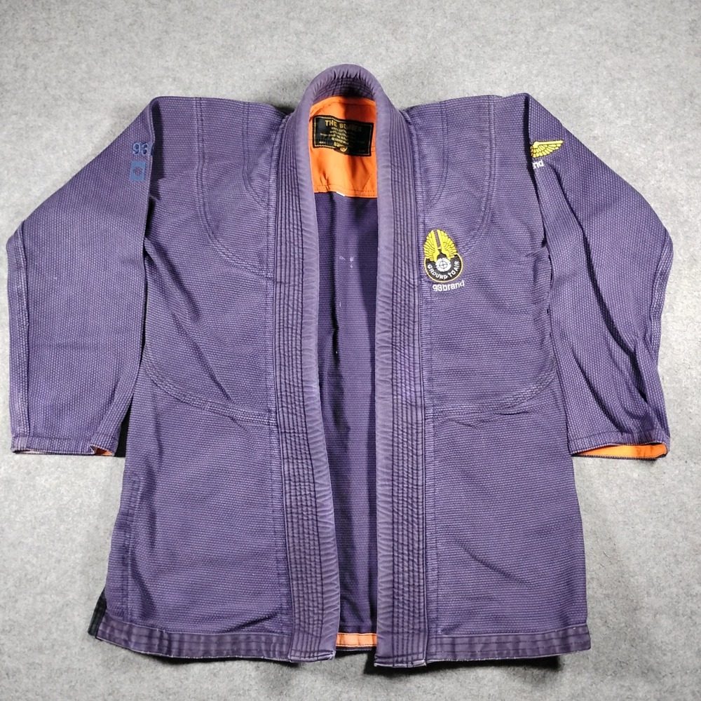 93brand The Bomber BJJ Gi Kimono Jacket Unisex Size A0 Purple MA-1 Top Only